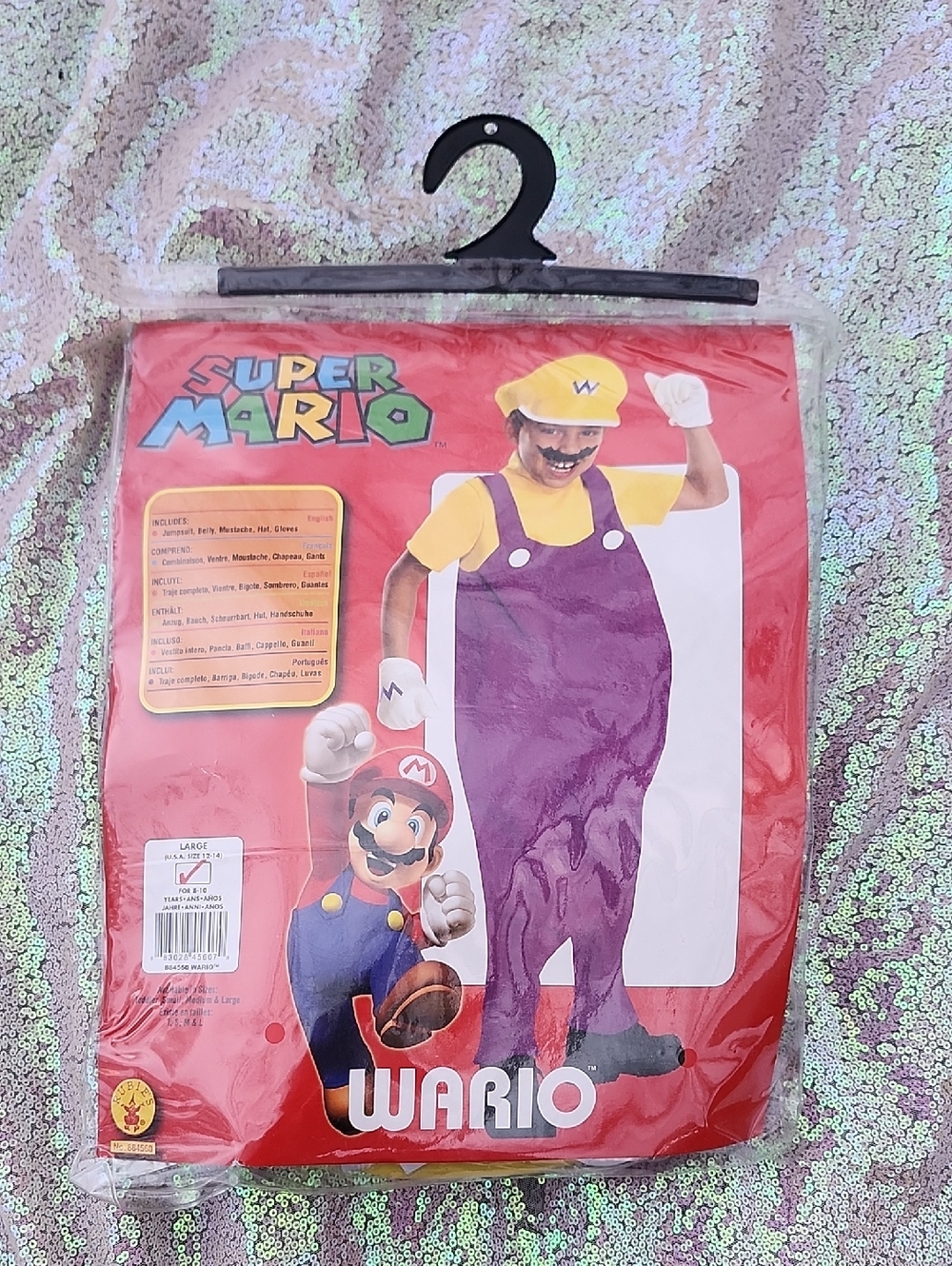 Super Mario Wario Kids Costume - Purple & Yellow NWT!!